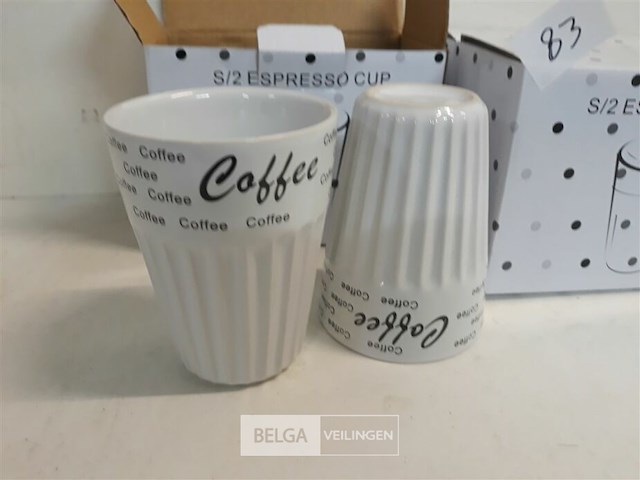 3 x espresso mok 10 cm 2 stuks - afbeelding 3 van  3