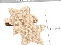 3 x exceart 100 stuks jute ster stukken - afbeelding 2 van  3