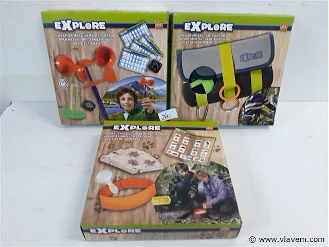 3 x explore set kinderen - afbeelding 1 van  2