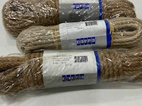 3 x geslagen heneptouw 6mm 10 meter - afbeelding 1 van  3