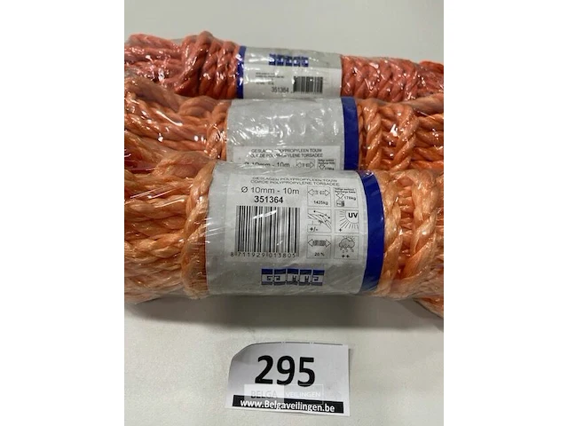 3 x geslagen polypropyleen touw 10mm 10 meter - afbeelding 1 van  3