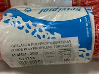 3 x geslagen polypropyleen touw 4mm 30 meter - afbeelding 3 van  3