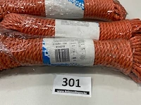 3 x geslagen polypropyleen touw 6mm 15 meter - afbeelding 1 van  3