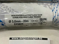 3 x gevlochten polypropyleen touw 3mm 20 meter - afbeelding 3 van  3