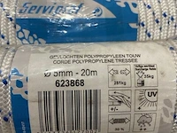 3 x gevlochten polypropyleen touw 5mm 20 meter - afbeelding 3 van  3
