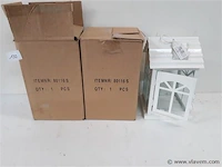 3 x huisje voor kaars 14x14x23 cm - afbeelding 1 van  2
