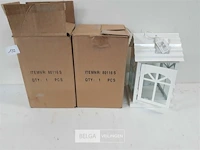 3 x huisje voor kaars 14x14x23 cm - afbeelding 1 van  3