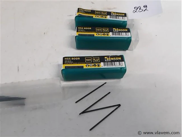 3 x ijzerboor 1,0 mm 10 stuks - afbeelding 2 van  2