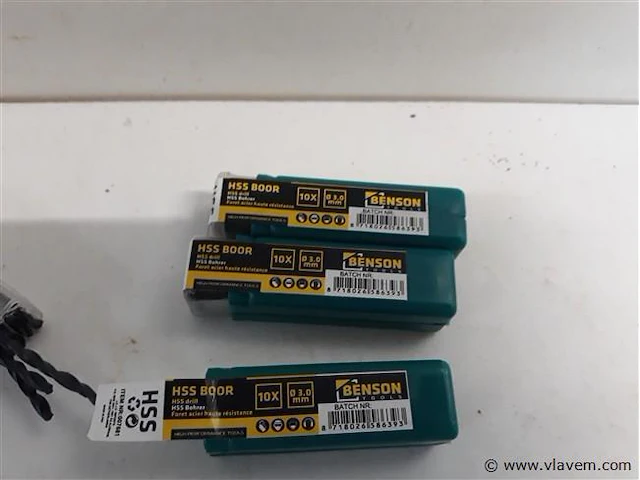3 x ijzerboor 3,0 mm 10 stuks - afbeelding 2 van  2
