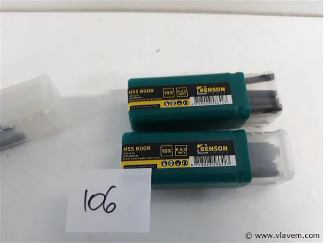 3 x ijzerboor 4,0 mm 10 stuks - afbeelding 2 van  2
