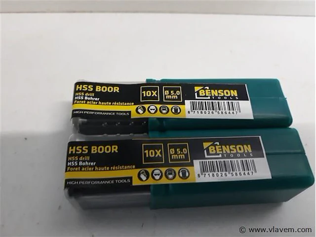 3 x ijzerboor 5,0 mm 10 stuks - afbeelding 2 van  2