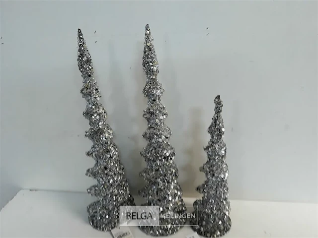 3 x kegel met paillietten 1 x 32 cm + 2 x 42 cm - afbeelding 2 van  3
