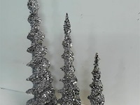 3 x kegel met paillietten 32-42-63 cm - afbeelding 1 van  3