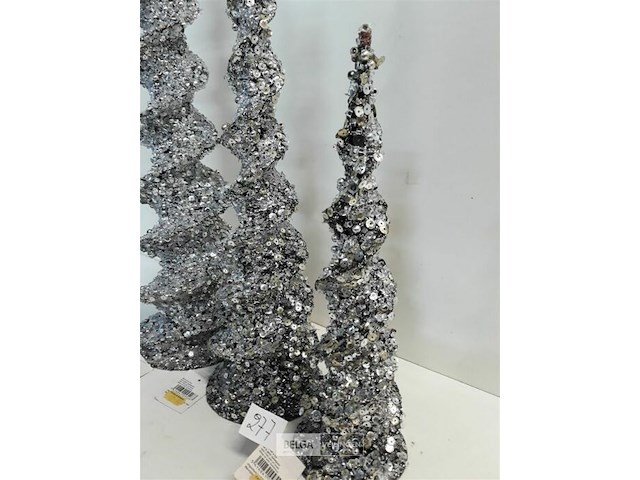 3 x kegel met paillietten 32-42-63 cm - afbeelding 3 van  3