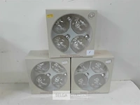 3 x kerstballen glas 4 stuks transparant
