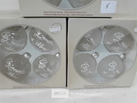 3 x kerstballen glas 4 stuks transparant - afbeelding 3 van  3