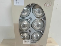 3 x kerstballen glas 6 stuks perle - afbeelding 3 van  3