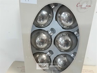 3 x kerstballen glas 6 stuks zilver - afbeelding 3 van  3