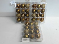 3 x kerstballen pvc 12 stuks 4 cm groen - afbeelding 2 van  3