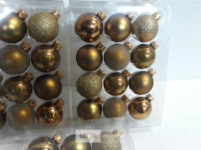 3 x kerstballen pvc 12 stuks 4 cm groen - afbeelding 3 van  3