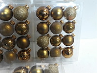 3 x kerstballen pvc 12 stuks 4 cm groen - afbeelding 3 van  3