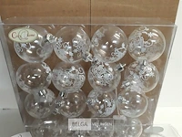3 x kerstballen pvc 12 stuks tranparant - afbeelding 3 van  3