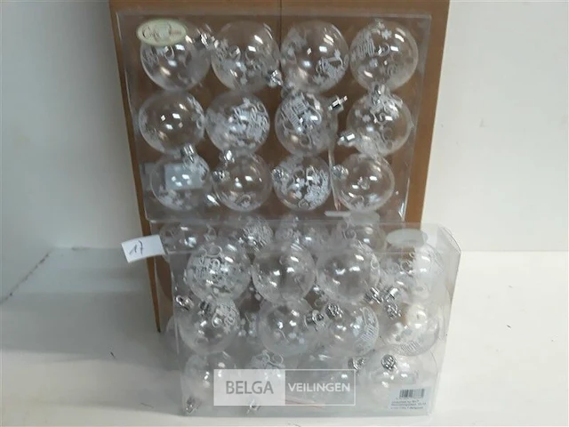 3 x kerstballen pvc 12 stuks transparant - afbeelding 1 van  3