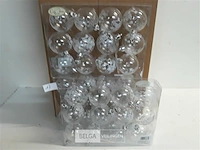3 x kerstballen pvc 12 stuks transparant - afbeelding 1 van  3