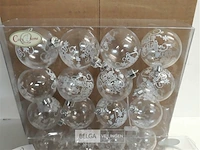 3 x kerstballen pvc 12 stuks transparant - afbeelding 3 van  3