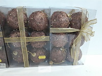 3 x kerstballen sisal 6 stuks bruin - afbeelding 3 van  3