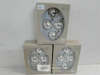 3 x kerstballen tol glas 4 stuks zilver - afbeelding 1 van  3