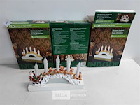 3 x kerstboog slee met lampjes - afbeelding 2 van  3
