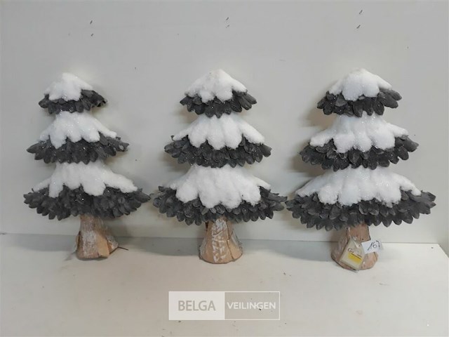 3 x kerstboom 40 cm - afbeelding 1 van  3