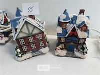 3 x kersthuisje met verlichting - afbeelding 3 van  3