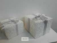 3 x kerstpakje wit met strik - afbeelding 3 van  3