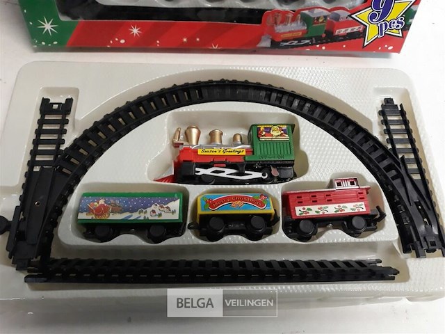 3 x kersttrein in set 9 delig - afbeelding 3 van  3