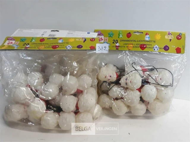 3 x kerstverlichting 20 l met kerstmanhoofd - afbeelding 2 van  3