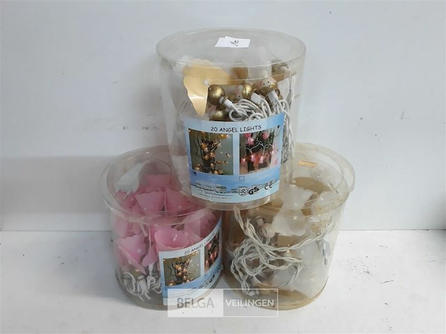 3 x kerstverlichting engeltjes 20 lampen - afbeelding 2 van  3