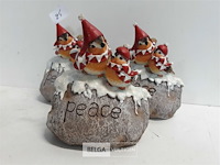 3 x kerstvogels op rots - afbeelding 3 van  3