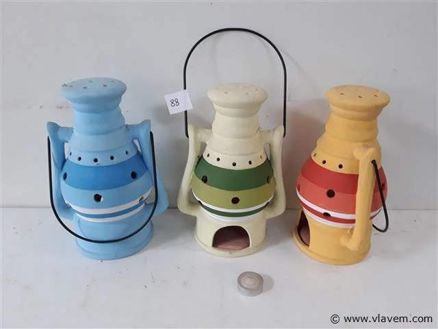 3 x lantaarn met t-lichtje - afbeelding 1 van  2