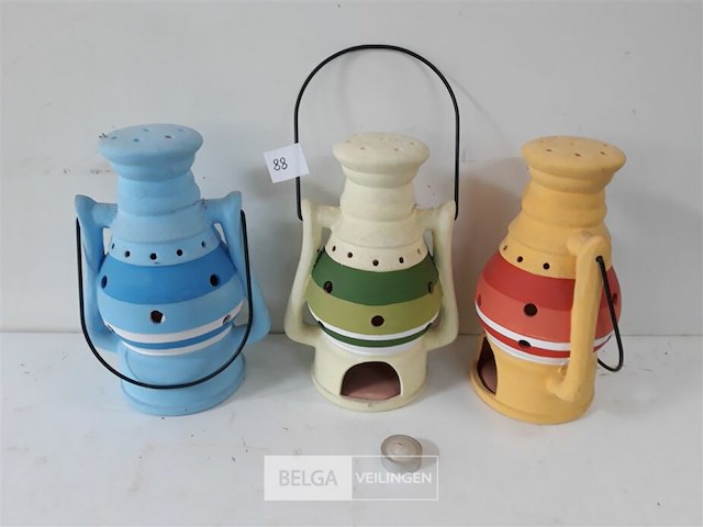 3 x lantaarn met t-lichtje - afbeelding 2 van  3