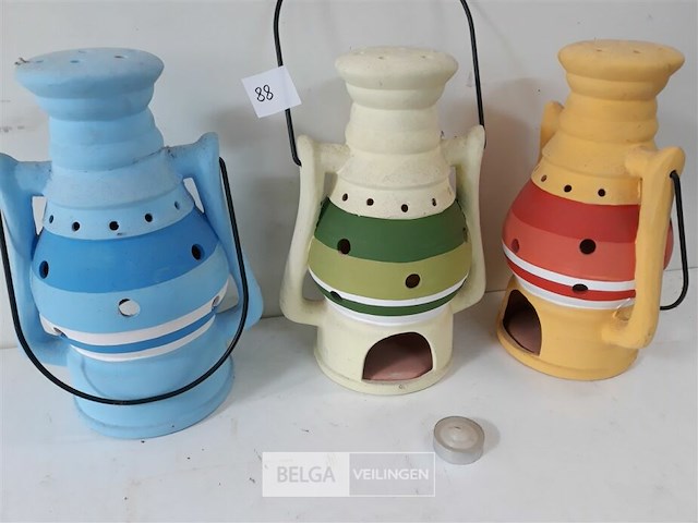 3 x lantaarn met t-lichtje - afbeelding 3 van  3
