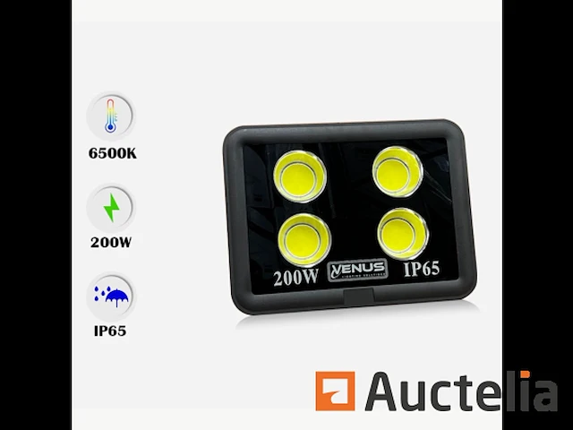 3 x led breedstraler 200w - 6500k koud wit - afbeelding 4 van  5