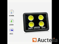 3 x led breedstraler 200w - 6500k koud wit - afbeelding 4 van  5