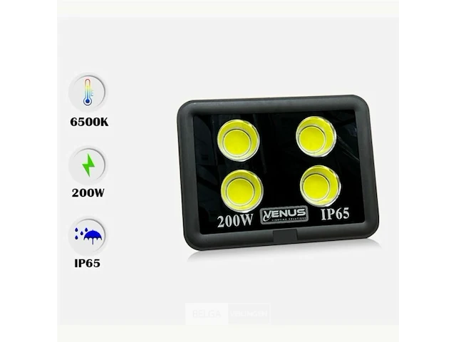 3 x led breedstraler 200w - 6500k koud wit - afbeelding 1 van  6