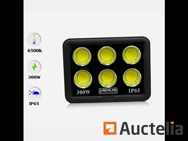 3 x led breedstraler 300w - 6500k koud wit - afbeelding 1 van  5