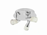 3 x led plafondlamp – 3 spots – di01 – 5w – 4000k – neutraal wit – zilver - afbeelding 5 van  5
