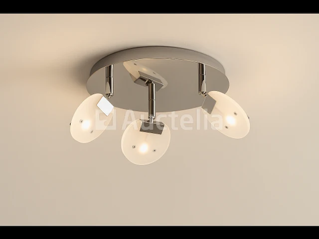 3 x led plafondlamp – 3 spots – hl7160l – max. 3 x 5w – 4000k – neutraal wit – zilver - afbeelding 3 van  4