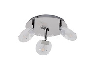 3 x led plafondlamp – 3 spots – hl7160l – max. 3 x 5w – 4000k – neutraal wit – zilver - afbeelding 1 van  4