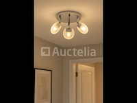 3 x led plafondlamp – 3 spots – hl7160l – max. 3 x 5w – 4000k – neutraal wit – zilver - afbeelding 3 van  4